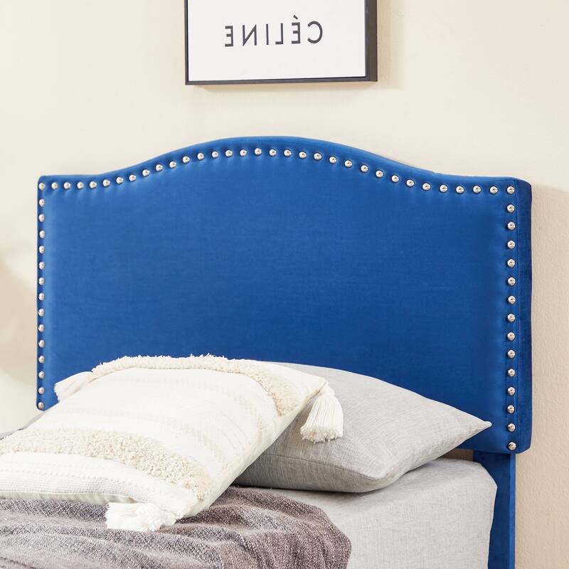 Javlergo Upholstered Platform Bed Frame with Adjustable Headboard, Strong Frame and Wooden Slats Support, Easy Assembly