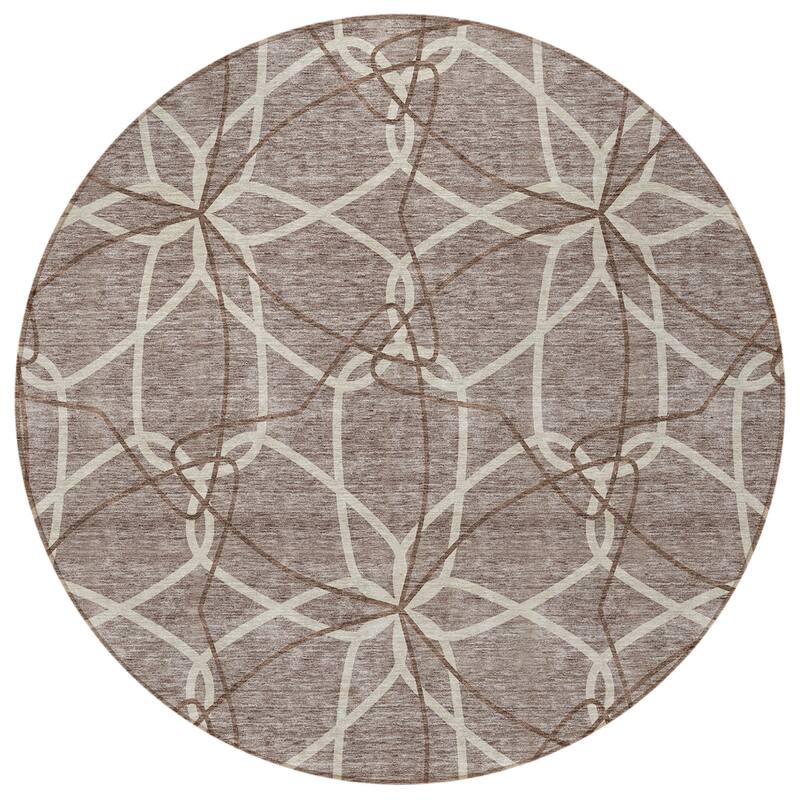 HomeRoots Geometric Modern Rectangle Outdoor Rug