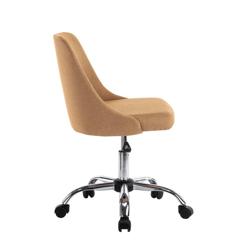 Porthos Home Roache Fabric Upholstered Office Chair with Chrome Base