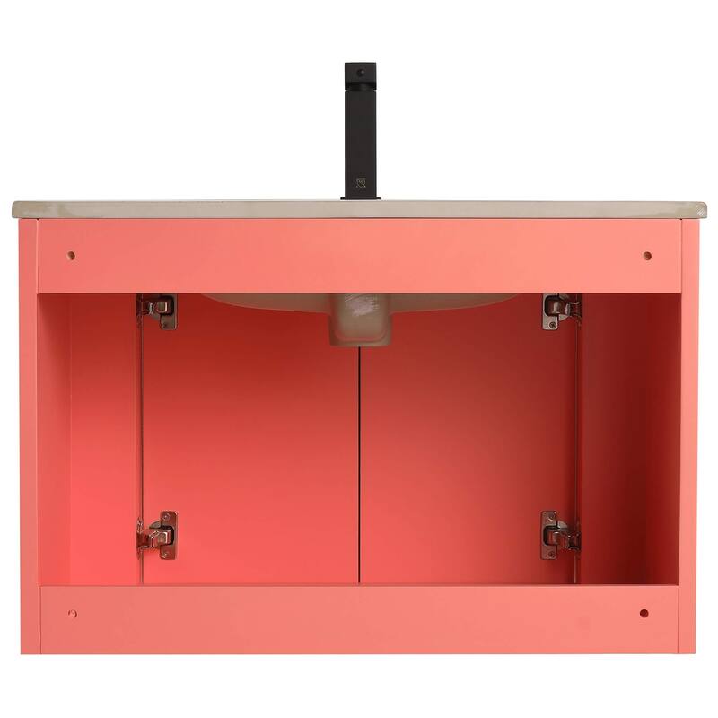 Caskvalley Modern Bathroom Vanity with Straight Fluted Design - Sink Included
