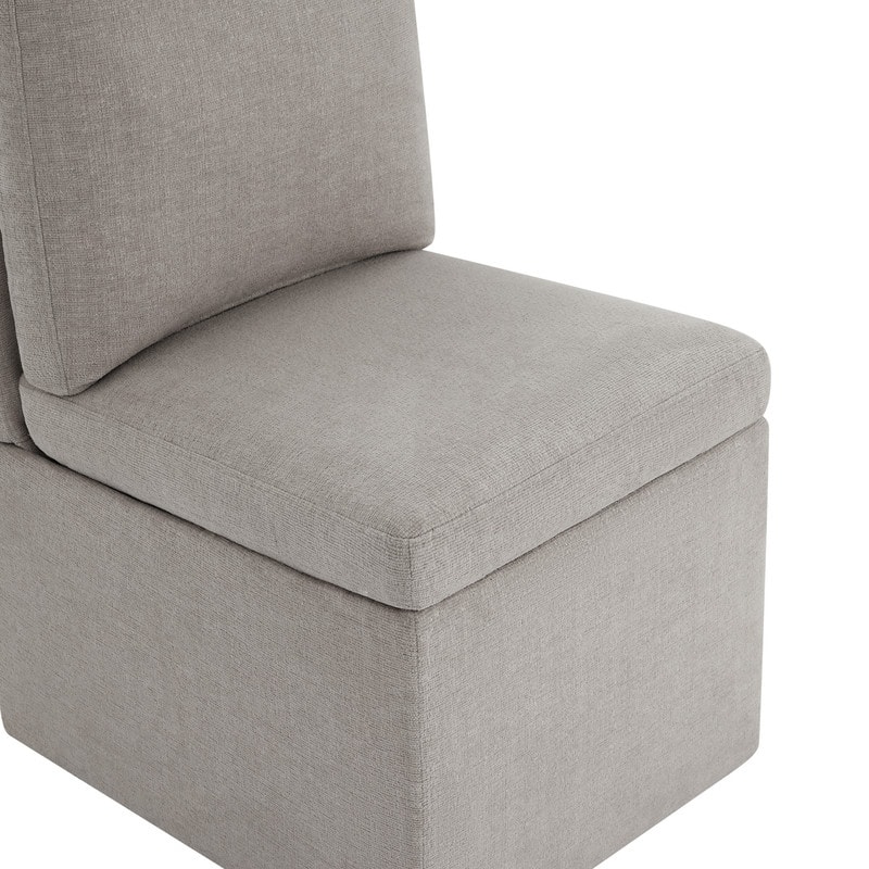 Nathan Dining Chair with Caster & Storage Set of 2 - N/A