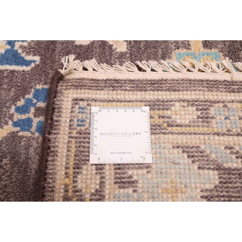ECARPETGALLERY Hand-knotted Modern Oushak Charcoal Wool Rug - 8'2 x 9'10