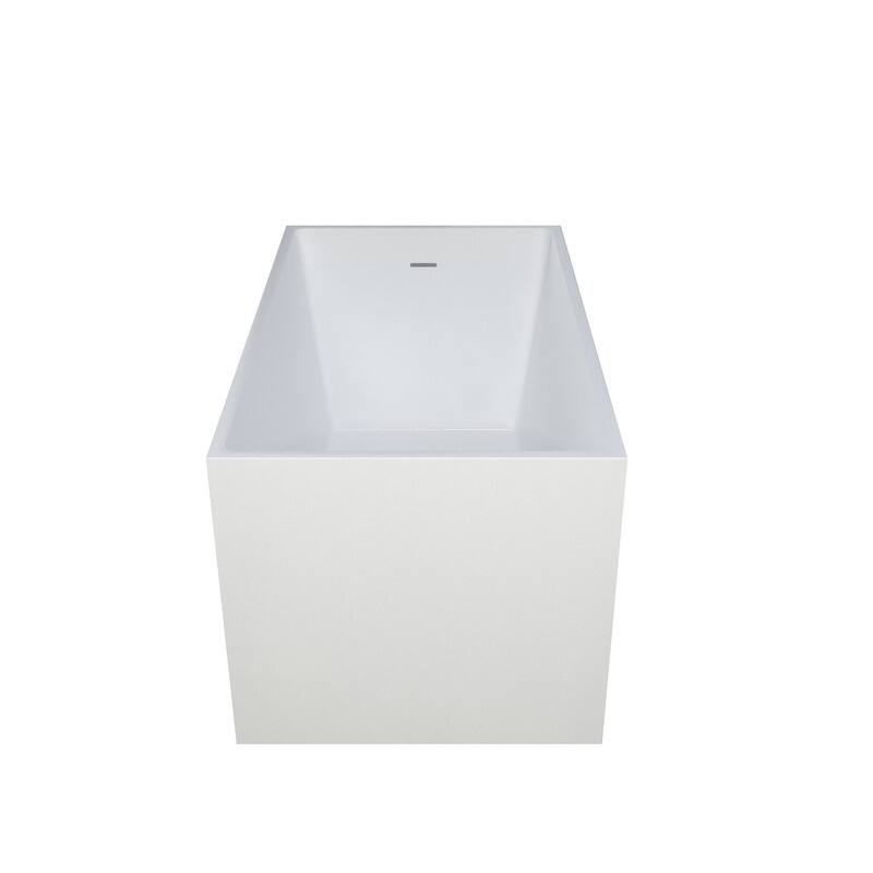 MEDUNJESS 47'' Acrylic Freestanding Bathtub Soaking Tubs