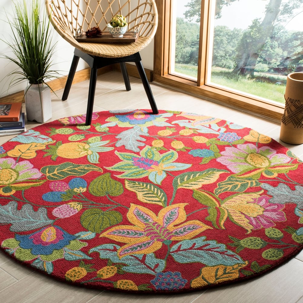 SAFAVIEH Handmade Jardin Bojidarka Country Floral Wool Rug