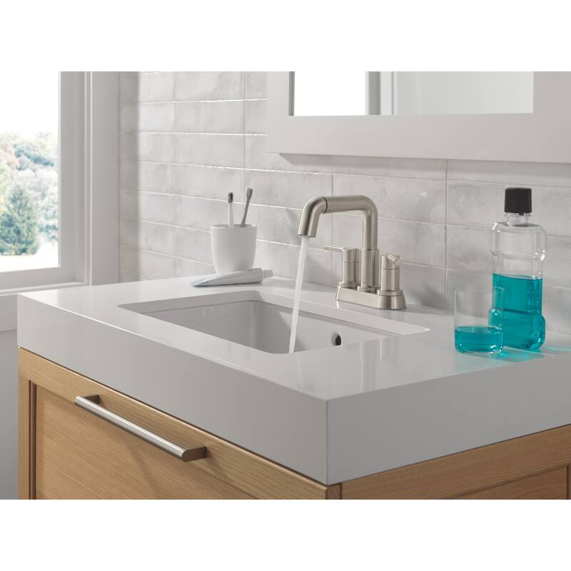 Delta 25849LF-PD Nicoli 1.2 GPM Centerset Bathroom Faucet with Pull