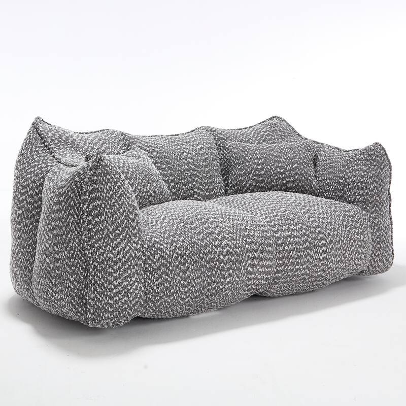 Beanbag Chair with High Resilience Foam Core. The Square Recliner Sofa Is Ideal for Family Members And Friends Engaged in Games