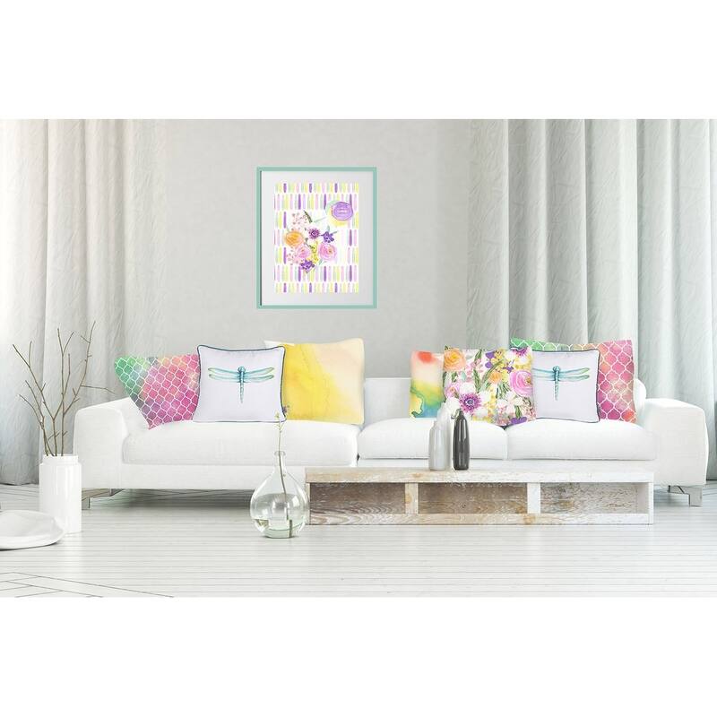 Watercolor Sunrise Dream Throw Pillow Cover (Set of 4) Bed Bath