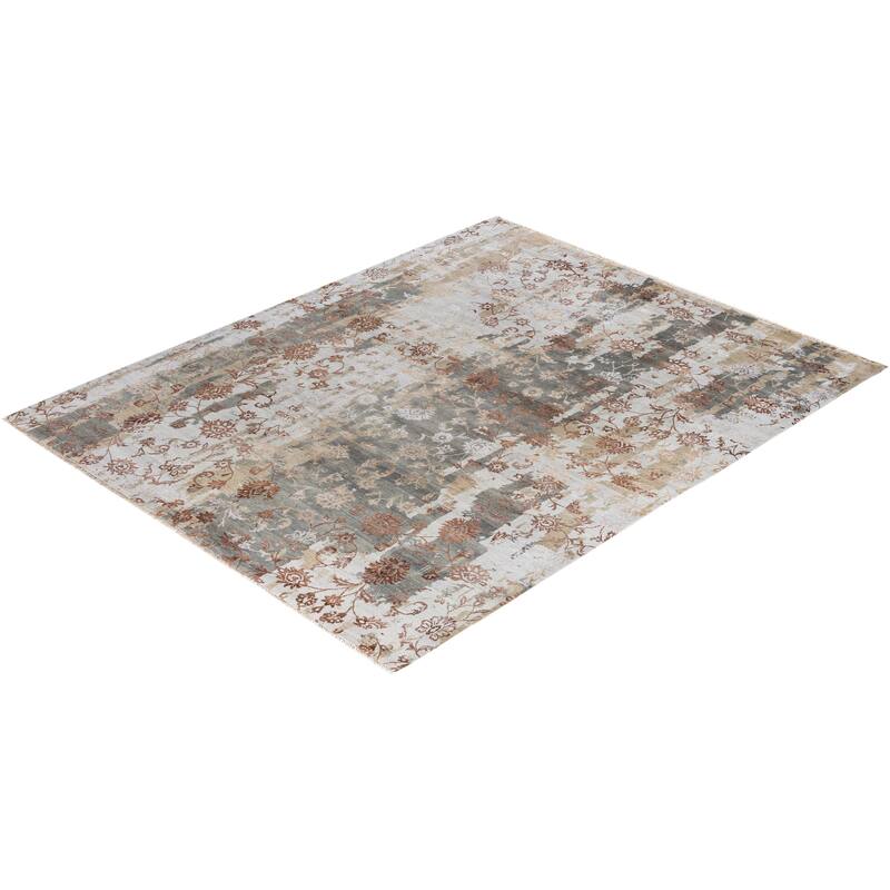 Ikat One-of-a-Kind Hand-Knotted Area Rug, Beige - 8' 1" x 10' 0"