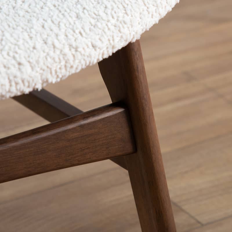 Furniture of America Shaw Mid-century Boucle Wingback Accent Chair