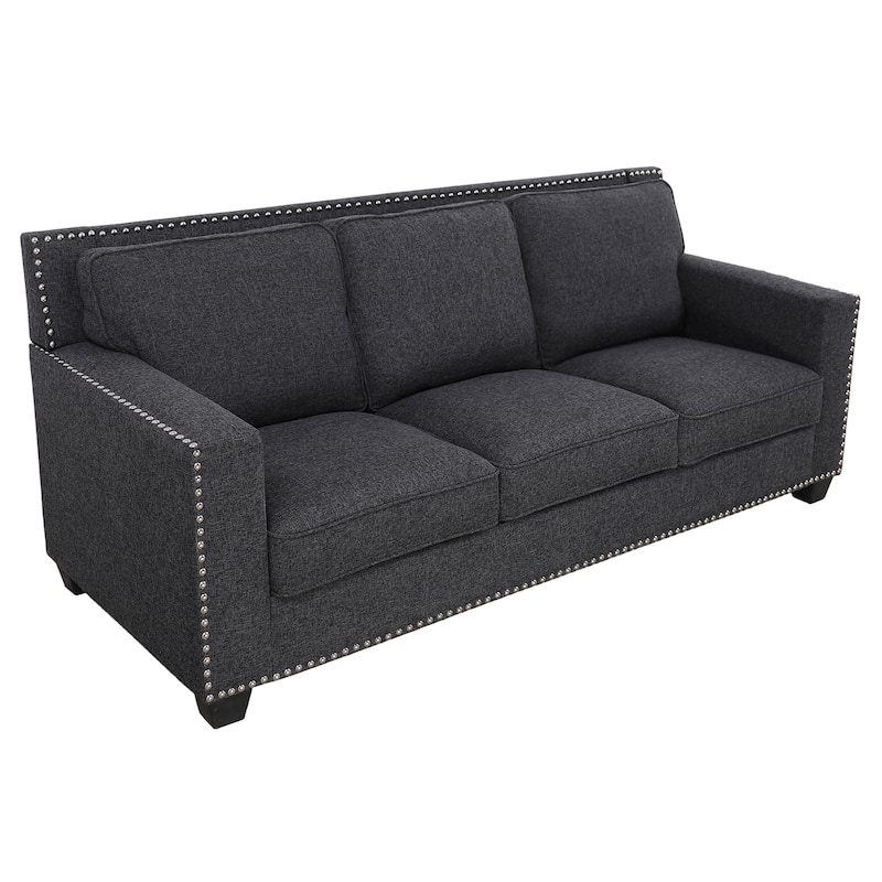 Gliden Modern Linen Fabric Sofa with Solid Wood Frame