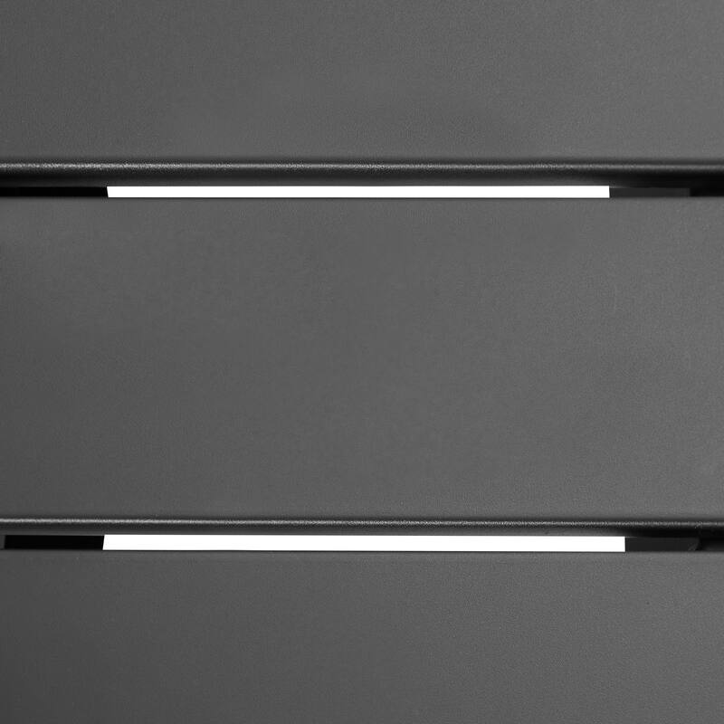 41'' Round Metal Outdoor Patio Dining Table with Umbrella Hole