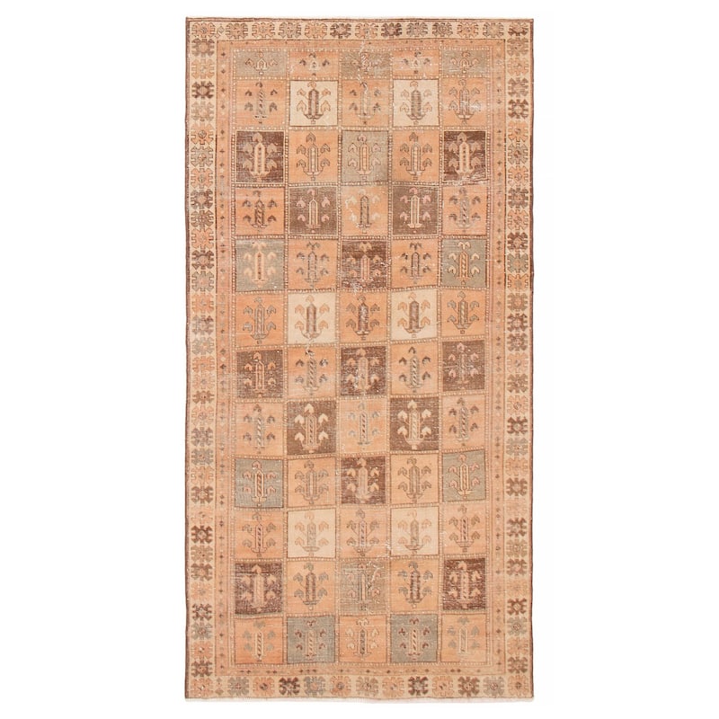 ECARPETGALLERY Hand-knotted Antalya Vintage Copper Wool Rug - 4'7 x 9'1 - Copper - 4'7 x 9'1