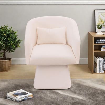 Chenille Swivel Lounge Chair with Ergonomic Design