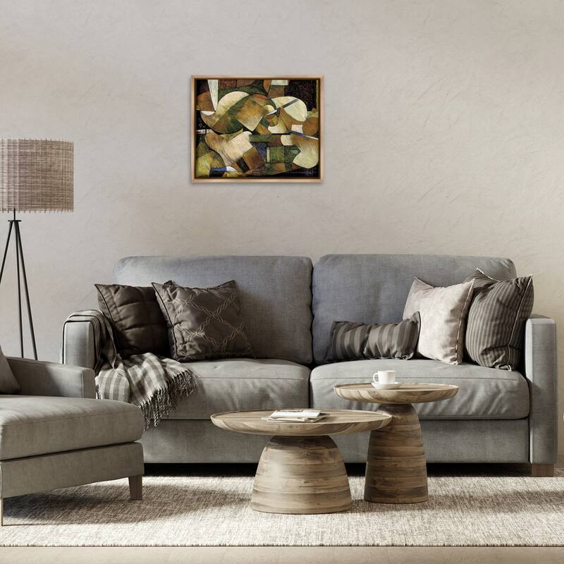 Stupell Expressive Geometric Abstraction Framed Floater Canvas Wall Art Design By Jonathan Parsons