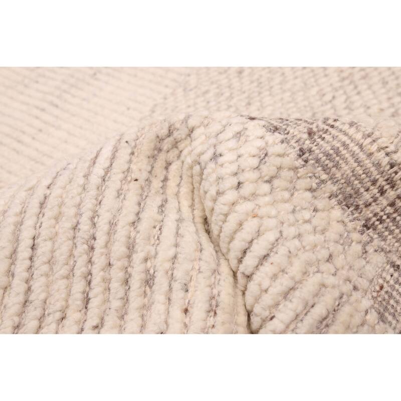 ECARPETGALLERY Hand-knotted Looma Cream Wool Rug - 8'2 x 10'1