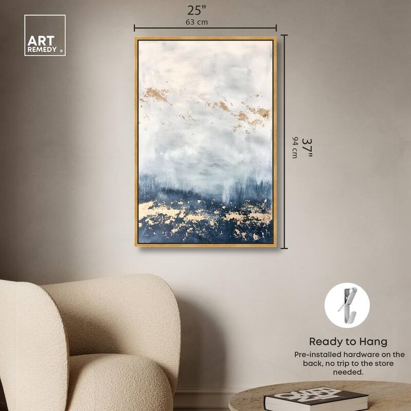Ocean's Gold Hues II Canvas by Art Remedy