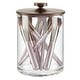 preview thumbnail 13 of 37, mDesign Round Storage Apothecary Canister for Bathroom, 2 Pack