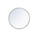 preview thumbnail 33 of 186, Carson Carrington Labbemala Metal Frame Round Mirror