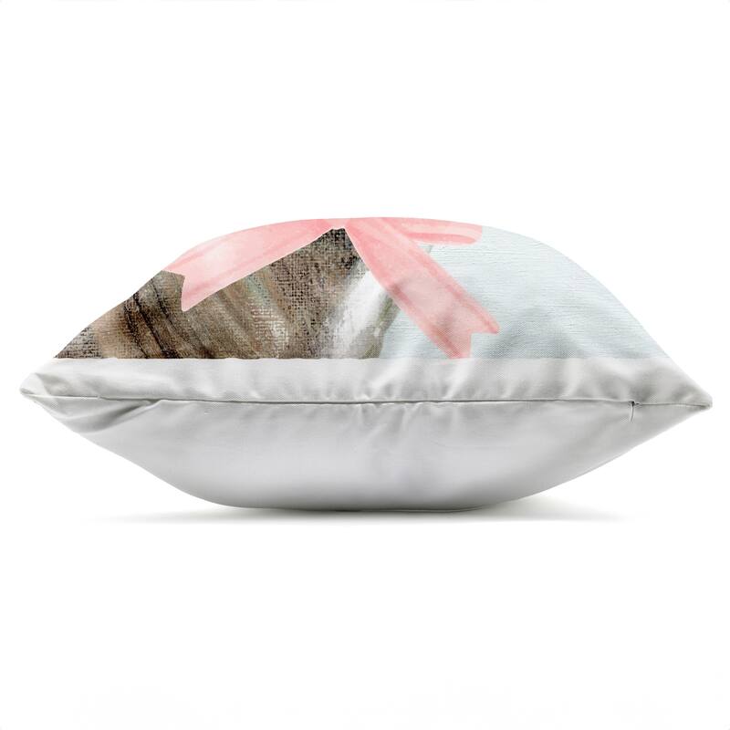 Stupell Cow with Pastel Ribbon Printed Outdoor Throw Pillow Design by Tava Studios