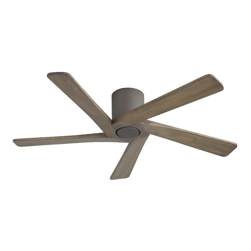 MLiAN 5 Solid Wood Blades Indoor Flush Mount Ceiling Fan with Remote