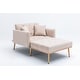 preview thumbnail 26 of 64, Velvet Upholstered Tufted Living Room Sleeper Sofa Chair With Rose Golden feet