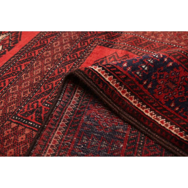 ECARPETGALLERY Hand-knotted Teimani Red Wool Rug - 3'8 x 6'10