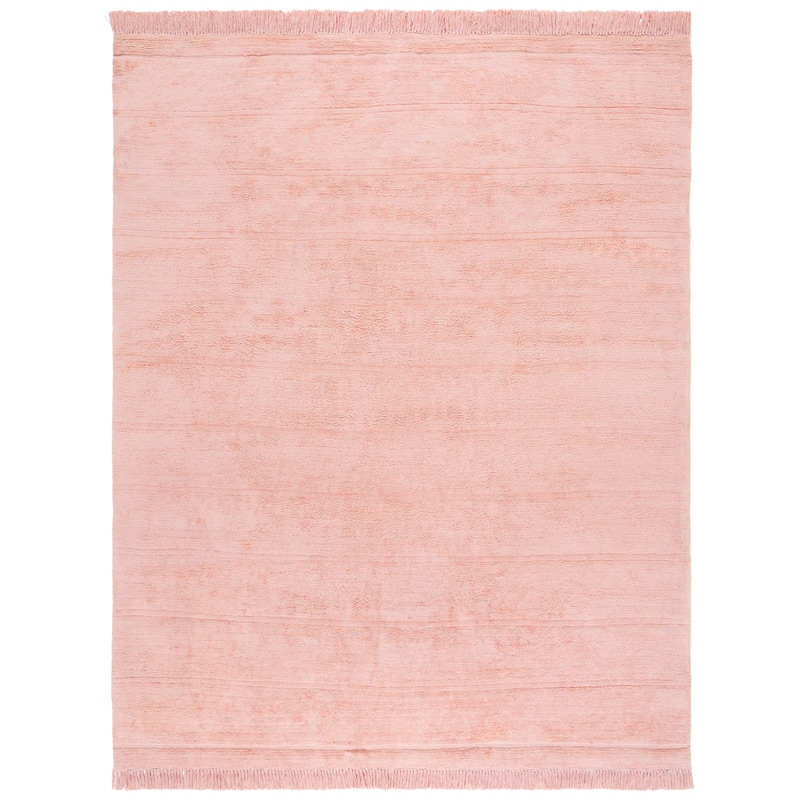SAFAVIEH Hand-Woven Easy Care Katey Modern & Contemporary Cotton - 8' x 10' - Pink - Rectangle