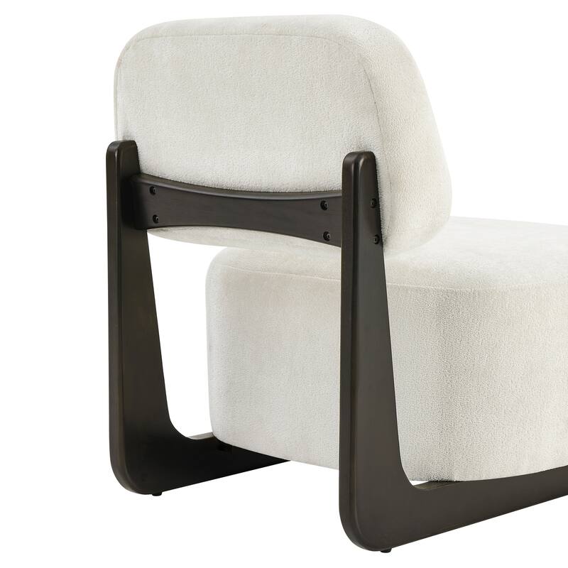 Modern Accent Chair with Solid Wood Frame, 26.5"W x 29"D x 30.25"H