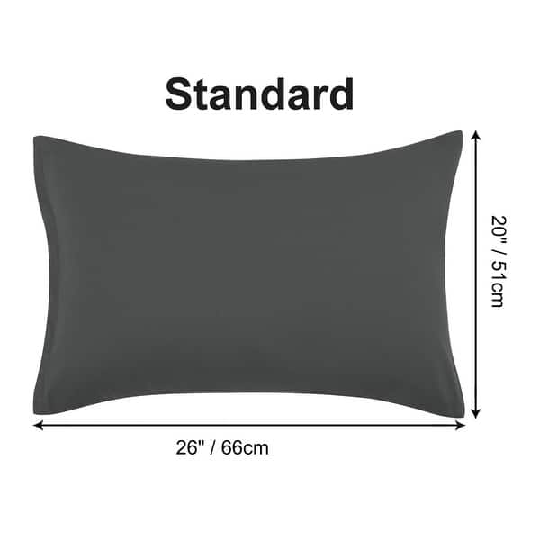 dimension image slide 13 of 39, 2 Pcs Zippered Pillowcases, Brushed Microfiber Pillow Case Cover