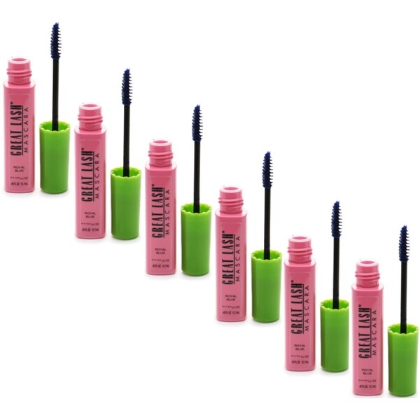 Maybelline Great Lash Washable Mascara, Royal Blue, 6 pack