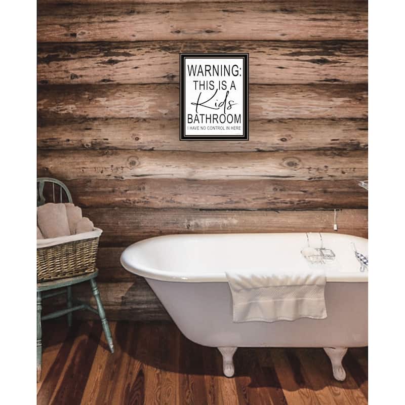 TrendyDecor4U Contemporary "Kid's Bathroom" Framed Print Wall Art