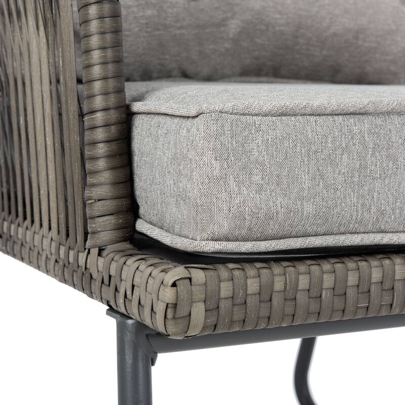 SAFAVIEH Outdoor Rihanna 3-Piece Lounge Set - 19Wx19Dx19H