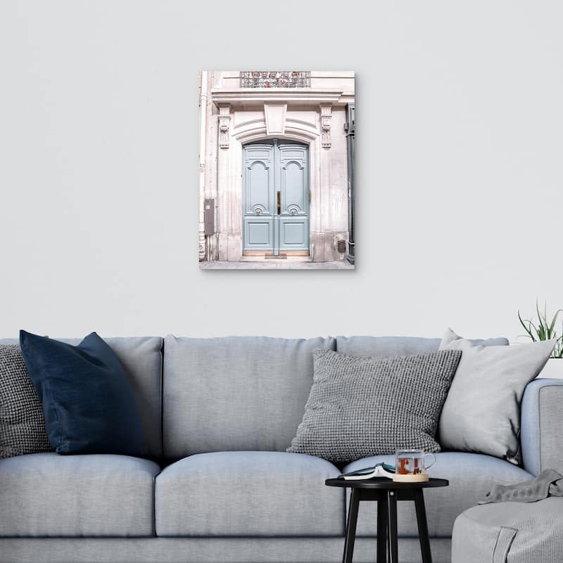 Paris Pastel Door by Heather Loriece Canvas Art Print