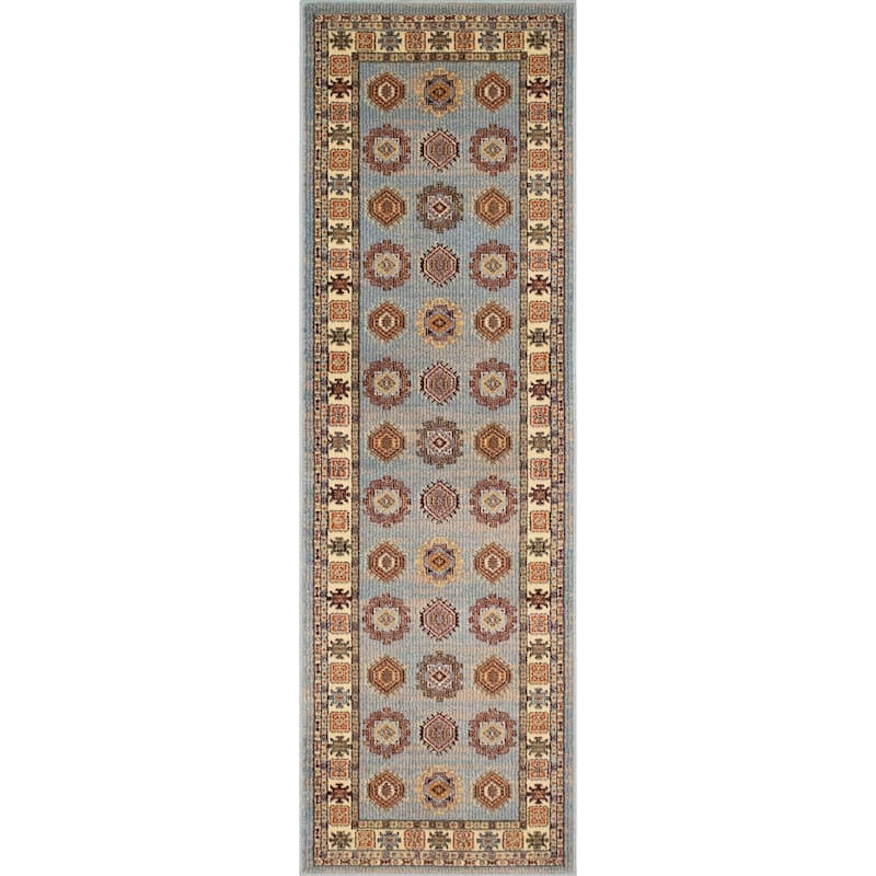 Noori Rug Karabag Lavon Rug - 2'1" x 6'0" Runner - Blue/Beige