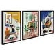 preview thumbnail 8 of 11, Kate and Laurel Sylvie Chill Out Framed Canvas Art Set by Rachel Lee 3 Piece Set 18X24 - Black