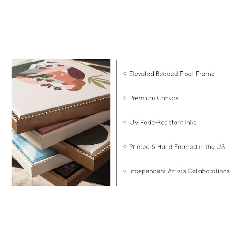 Kate and Laurel Sylvie Abstract Sage Framed Canvas by The Creative Bunch Studio