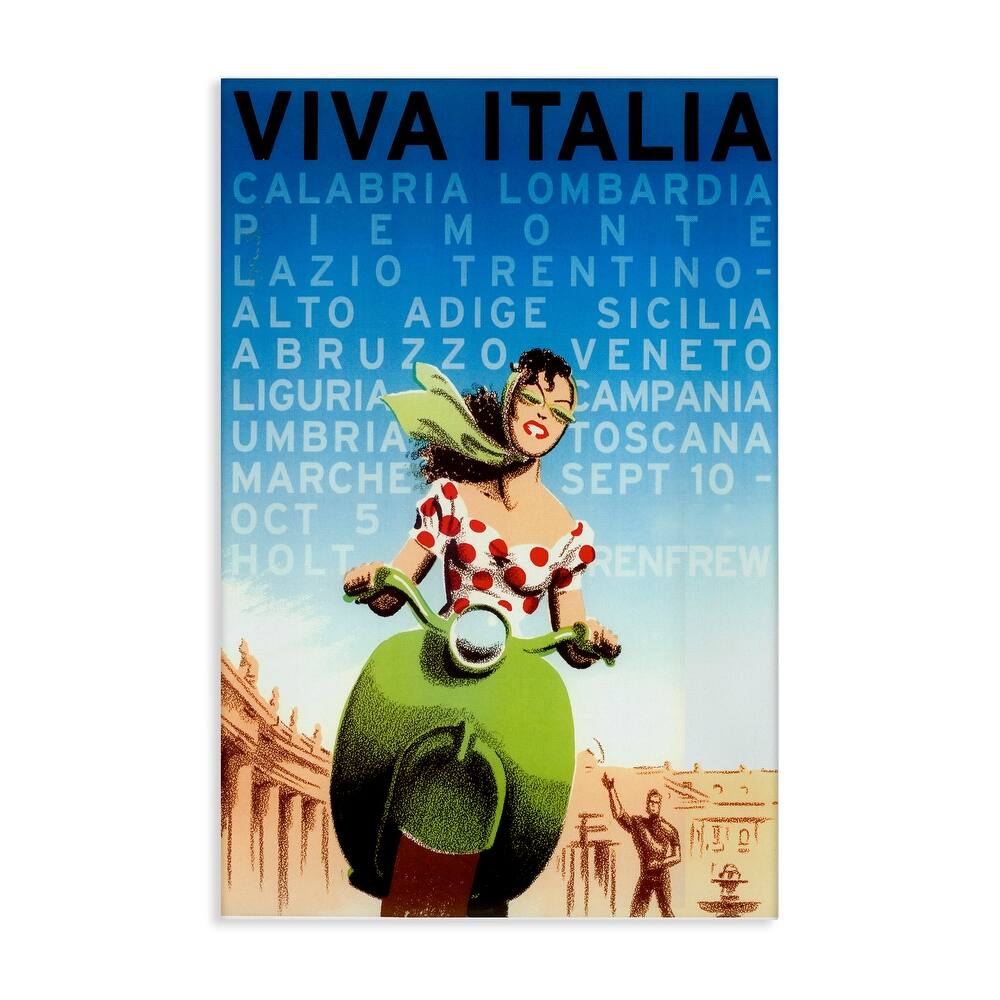 Stupell Vintage Italy Travel Ad Canvas Wall Art Design By Marcus Jules