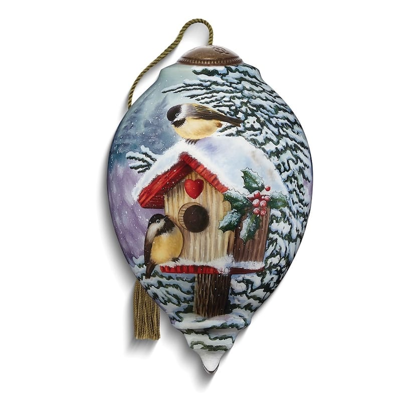 Curata All Hearts Come Home Hand-Painted Glass Ornament