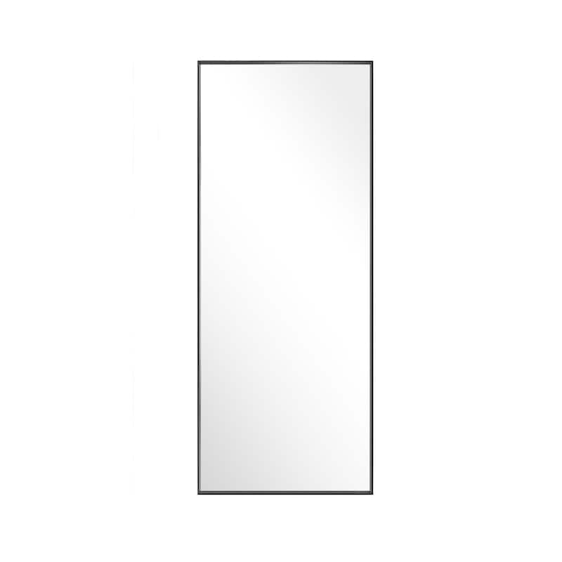 Modern Classic Black Metal Framed Full Length Mirror