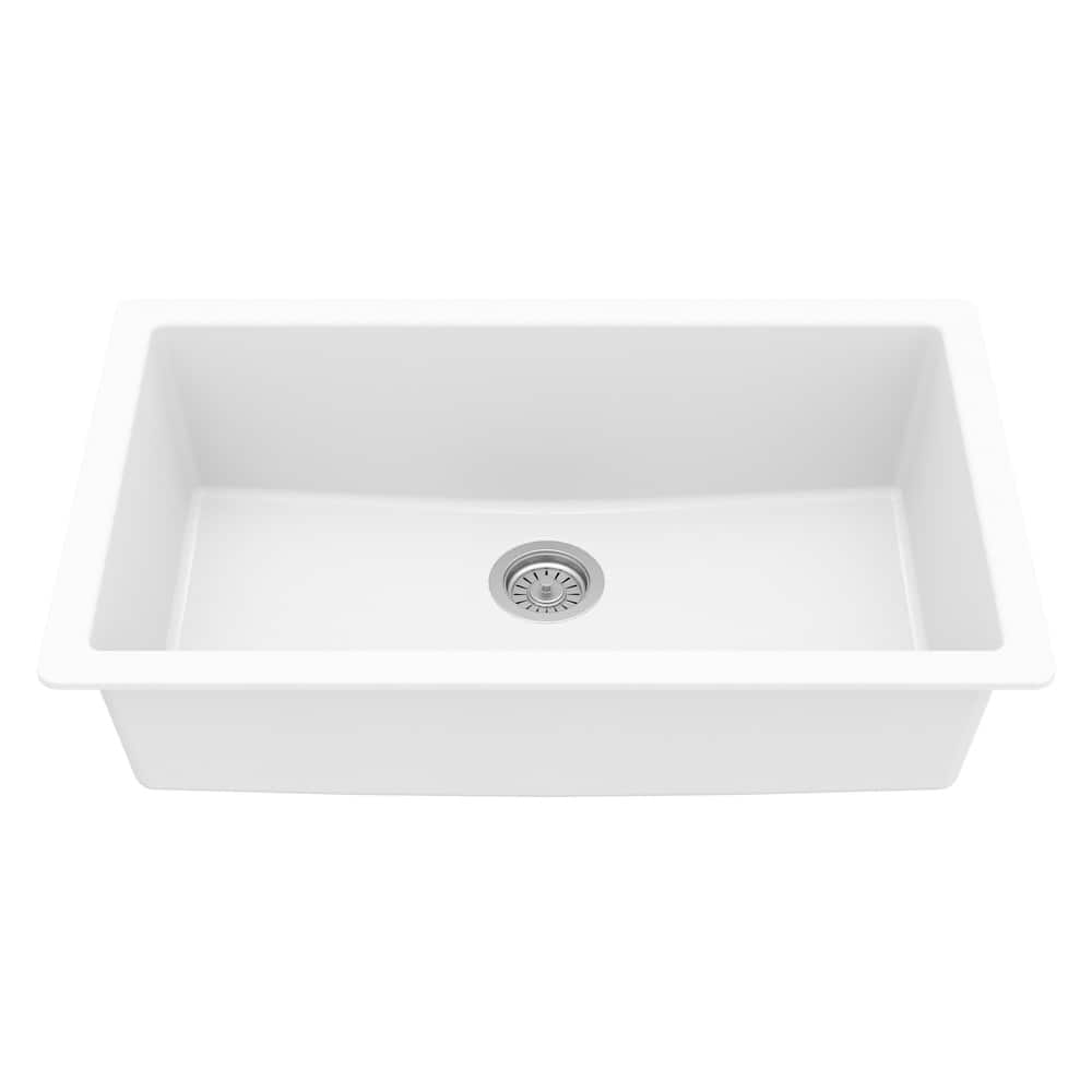 Karran Undermount 32.5 in. Large Single Bowl Quartz Kitchen Sink