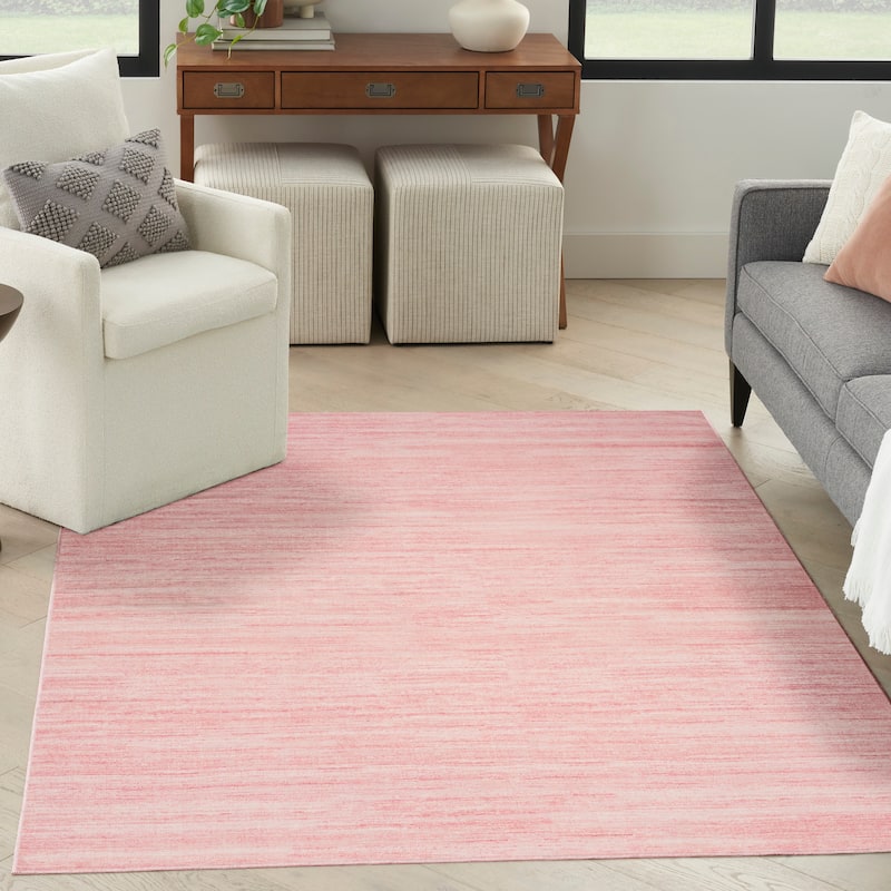 Nourison Washable Essentials Indoor Solid Area Rug