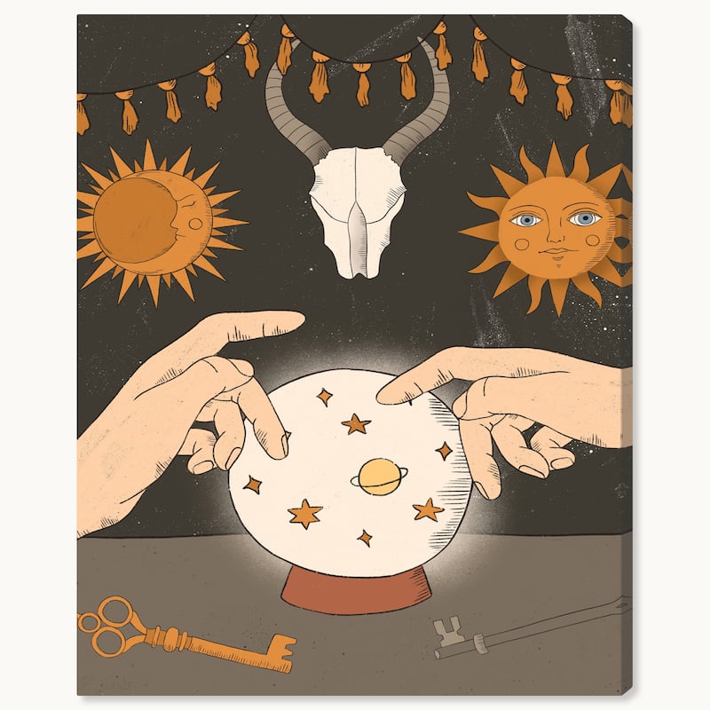 Wynwood Studio Canvas Holiday and Seasonal Access Key to Underworld Orange Wall Art Canvas Print