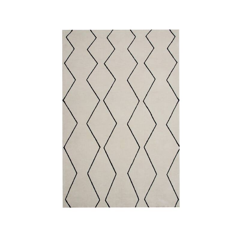 Mujax Power Loomed Distressed Geometric Modern Non Skid Stain Resistant Durable Area Rug By HomeRoots