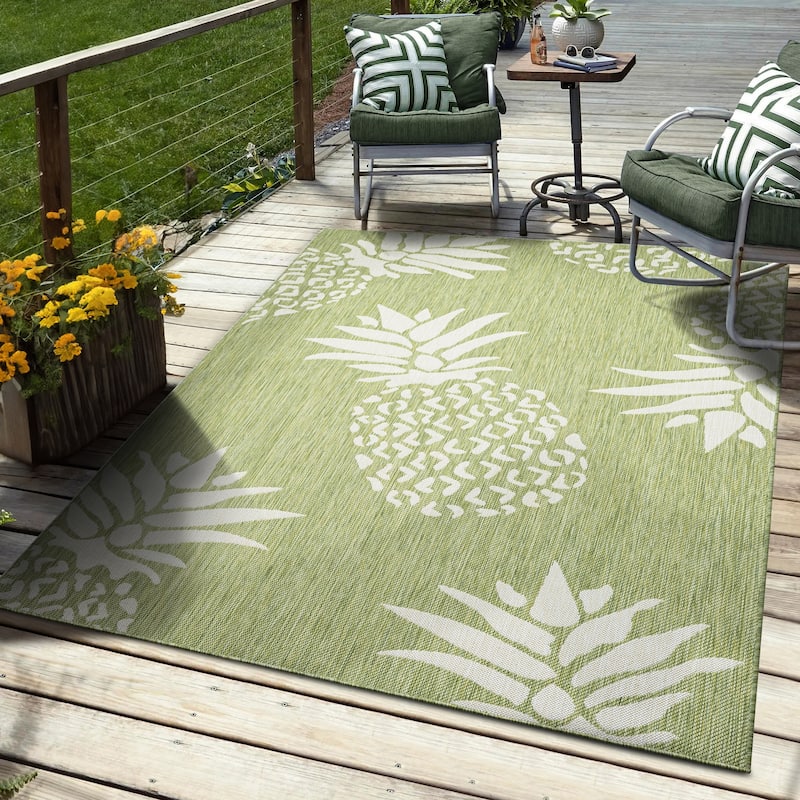 Isola Tropical Indoor/Outdoor Area Rug by Porch & Den