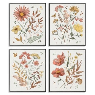 Stupell Full Bloom Botanicals Framed Giclee Art Design By Anne ...