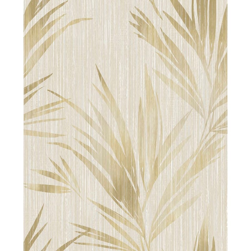 Seabrook Designs Ledonna Leaf Stria Unpasted Wallpaper