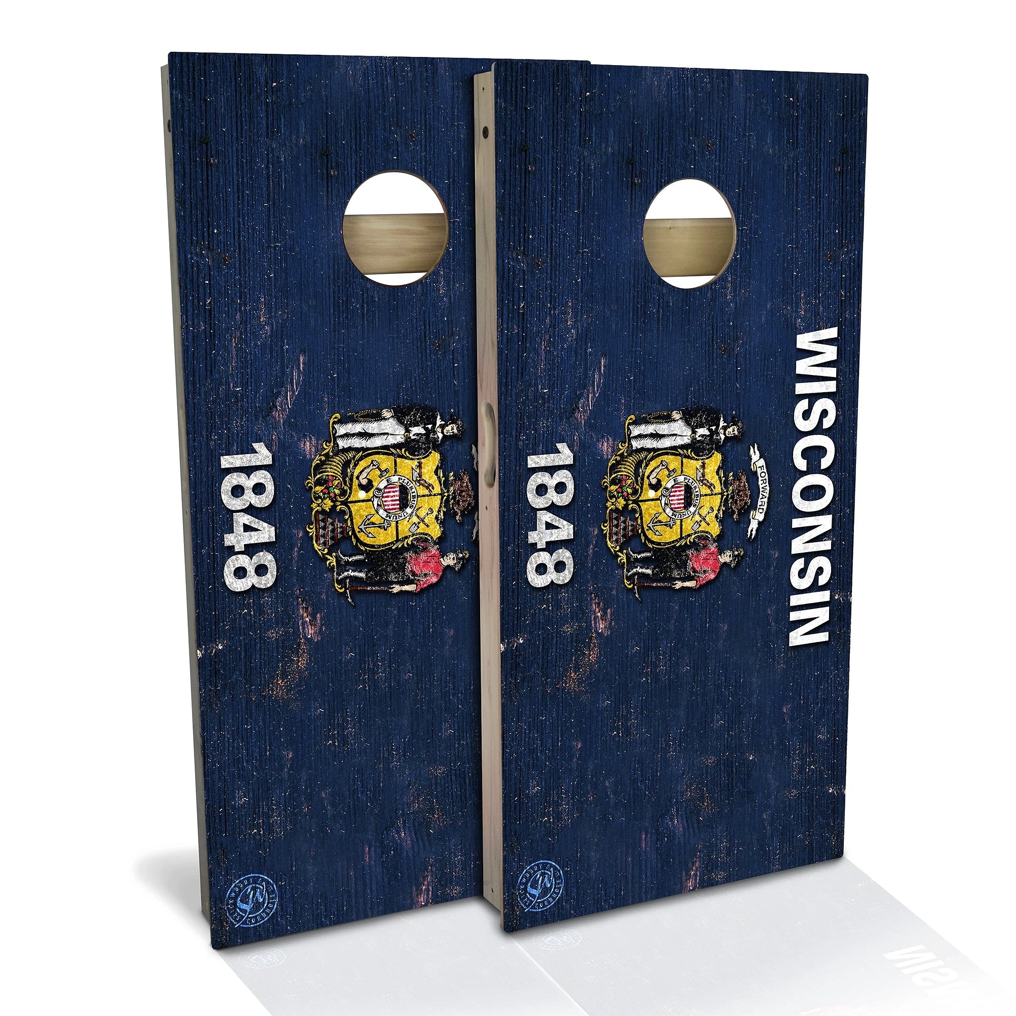 Wisconsin Flag Outdoor Cornhole Board Set