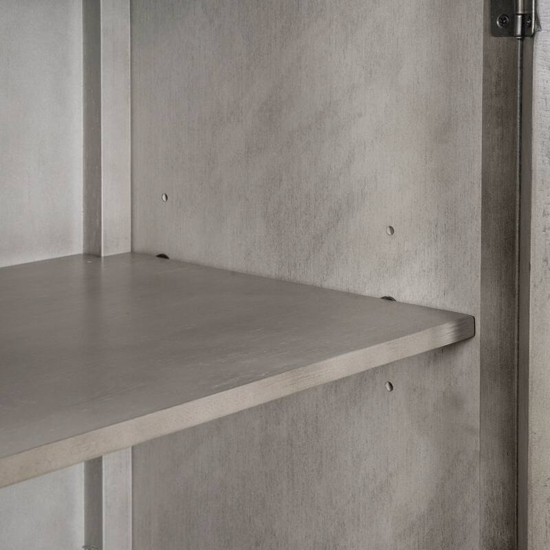 Medieval Accent Storage Cabinet, MDF Construction with Adjustable Shelves
