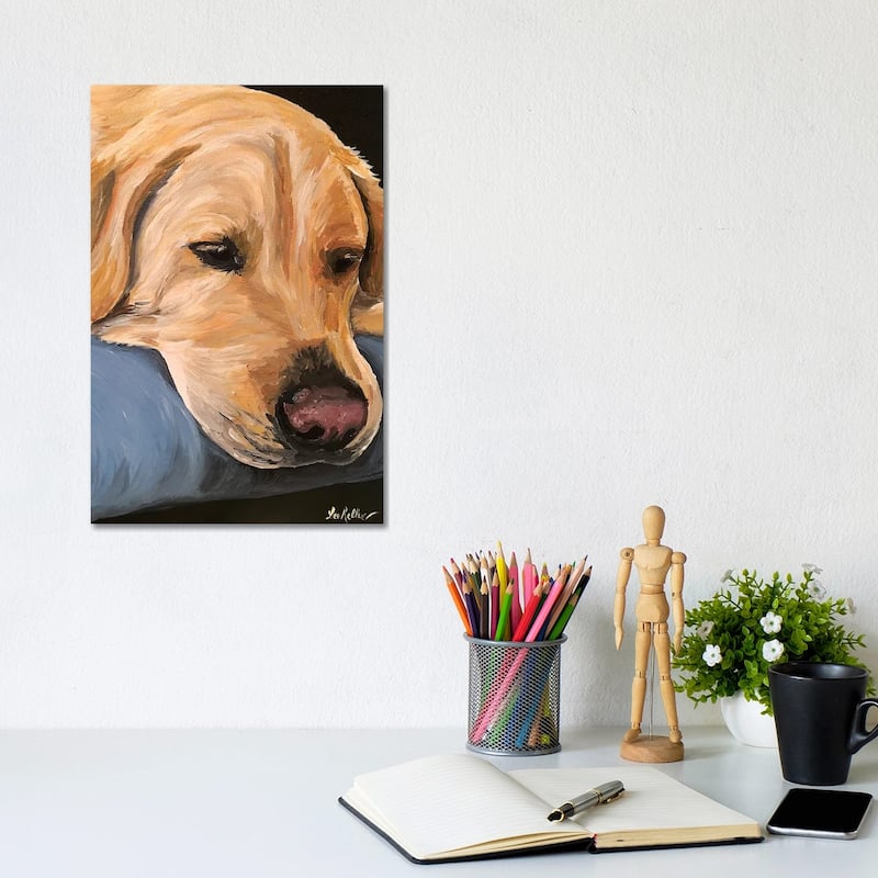 iCanvas "Sleepy Yellow Lab" by Hippie Hound Studios Canvas Print - 12x8x0.75