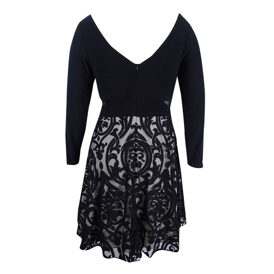 women's plus size black cocktail dresses